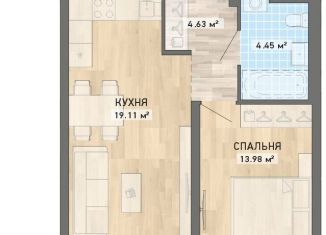 Продается однокомнатная квартира, 45.2 м2, Екатеринбург, ЖК Нова парк