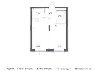 Продажа 1-ком. квартиры, 35.6 м2, Московская область