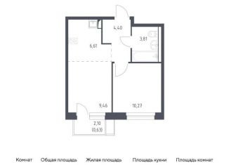 Продам 2-комнатную квартиру, 35.2 м2, Московская область, жилой комплекс Квартал Ивакино, к2