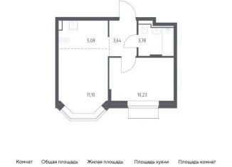 Продается 1-комнатная квартира, 33.8 м2, Москва