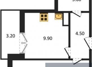 1-ком. квартира на продажу, 39.5 м2, Воронеж, ЖК Лазурный, улица Маршала Одинцова, 25Бпоз28