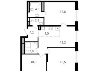 Продам 3-ком. квартиру, 80.5 м2, Москва, район Соколиная Гора