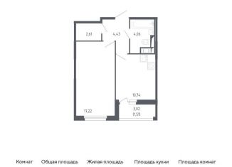 Продается 1-ком. квартира, 40.6 м2, Санкт-Петербург, метро Проспект Ветеранов