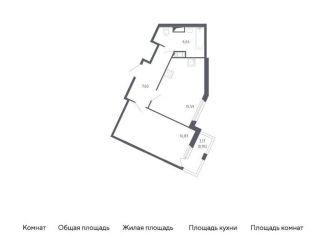1-ком. квартира на продажу, 47.6 м2, Санкт-Петербург, метро Проспект Ветеранов