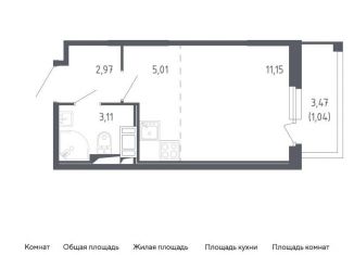 Продается квартира студия, 23.3 м2, Санкт-Петербург, метро Проспект Ветеранов