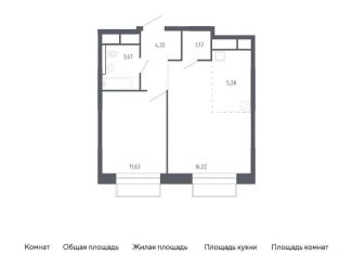 Продается 2-комнатная квартира, 42.9 м2, Московская область, жилой квартал Новоград Павлино, к7