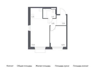 Продам однокомнатную квартиру, 40.8 м2, поселение Кокошкино, жилой комплекс Новое Внуково, к25