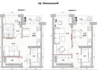 Продается однокомнатная квартира, 38.6 м2, Архангельская область, улица Пахтусова, 9