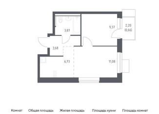 Продажа однокомнатной квартиры, 35.4 м2, Московская область, микрорайон Пригород Лесное, к14.2
