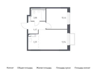 Продается 1-комнатная квартира, 36.1 м2, Московская область, жилой комплекс Томилино Парк, к6.2