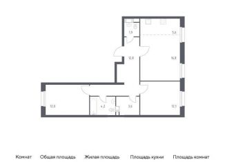 Двухкомнатная квартира на продажу, 69.2 м2, Москва, проспект Куприна, 30к9