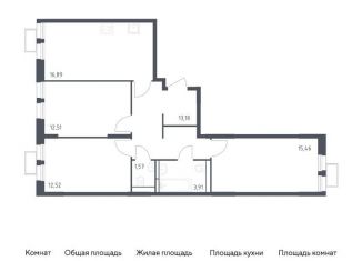 Продажа 3-комнатной квартиры, 76 м2, городской округ Красногорск, жилой комплекс Квартал Строгино, к2