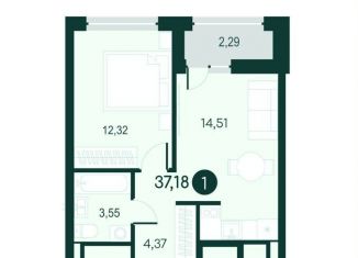 Продам 1-комнатную квартиру, 37.2 м2, Курганская область