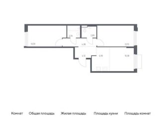Продам 2-комнатную квартиру, 59.6 м2, поселение Кокошкино, жилой комплекс Новое Внуково, к23