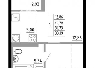 Продаю квартиру студию, 31.7 м2, Екатеринбург, Походная улица, 12, Чкаловский район