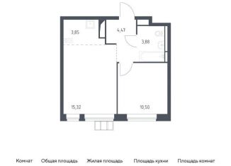Продается 1-ком. квартира, 38 м2, поселение Рязановское, жилой комплекс Алхимово, 14