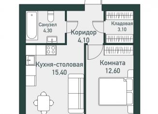 1-ком. квартира на продажу, 39 м2, посёлок Западный