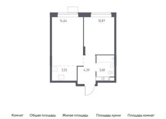 1-комнатная квартира на продажу, 37.1 м2, Балашиха