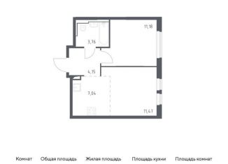 Продам двухкомнатную квартиру, 37.6 м2, Москва, жилой комплекс Остафьево, к19