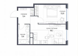 2-ком. квартира на продажу, 43 м2, Москва, станция Бульвар Рокоссовского