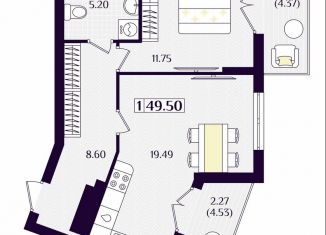 Продажа 1-комнатной квартиры, 49.5 м2, Калининградская область, Краковский бульвар, 16