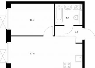 Продажа 1-комнатной квартиры, 34.8 м2, Калужская область, жилой комплекс Парковый Квартал, 5