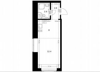 Продается квартира студия, 26.1 м2, посёлок Ильинское-Усово, ЖК Ильинские Луга, Заповедная улица, 9