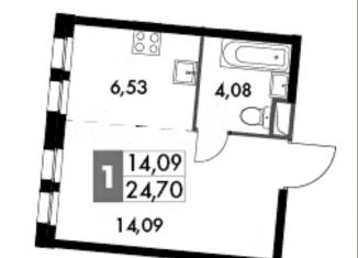 Продаю квартиру студию, 24.7 м2, Москва, улица Татьянин Парк, 16к2, ЗАО