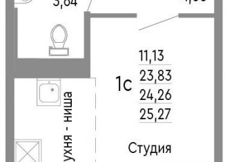 1-комнатная квартира на продажу, 24.3 м2, Челябинск, Советский район, Нефтебазовая улица, 1к2