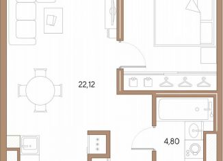 Продажа однокомнатной квартиры, 42.7 м2, Санкт-Петербург, метро Лесная