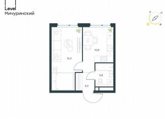 Продаю 1-ком. квартиру, 33.9 м2, Москва, метро Мичуринский проспект