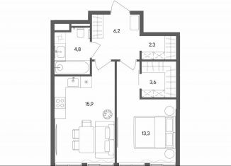 Продажа 1-комнатной квартиры, 46.1 м2, Москва, ВАО, улица Матросская Тишина, 1Ас71