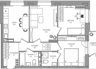 Продается трехкомнатная квартира, 67 м2, Пермь, 3-я Нейвинская улица, 5, Свердловский район