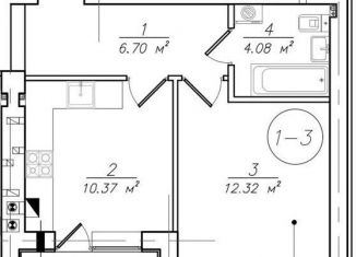 1-комнатная квартира на продажу, 35 м2, Калининградская область