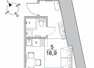 Продам квартиру студию, 18.9 м2, Санкт-Петербург, Гороховая улица, 51, Адмиралтейский район