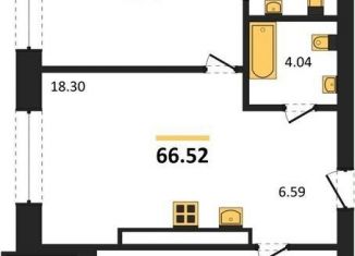 Продается двухкомнатная квартира, 66.5 м2, Калининград