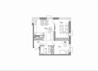 2-ком. квартира на продажу, 56.7 м2, Астрахань