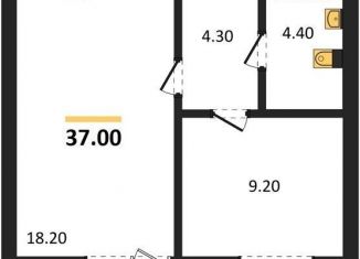 Однокомнатная квартира на продажу, 37 м2, Калининград, Акварельная улица