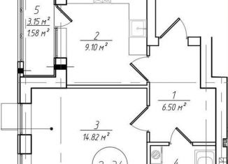 Продается однокомнатная квартира, 36.1 м2, Калининградская область