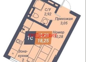 Продаю квартиру студию, 18.3 м2, Новосибирск, улица Ленина, 75, метро Площадь Гарина-Михайловского