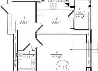 Продажа 1-комнатной квартиры, 39.3 м2, Калининградская область