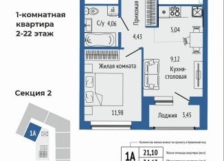 Продажа двухкомнатной квартиры, 36.4 м2, Екатеринбург, метро Чкаловская