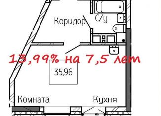 Продаю квартиру студию, 36 м2, Новосибирск, метро Октябрьская