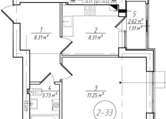 Продается 1-комнатная квартира, 38.9 м2, Калининградская область