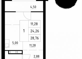 Продажа квартиры студии, 28.8 м2, Архангельская область, Первомайская улица, 5