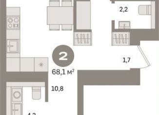 Продам 2-ком. квартиру, 68.1 м2, Санкт-Петербург, муниципальный округ Морской