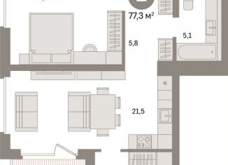 Продаю двухкомнатную квартиру, 77.3 м2, Санкт-Петербург, муниципальный округ Морской