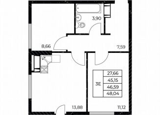 Продажа 2-ком. квартиры, 48 м2, Ростов-на-Дону, улица Нансена, 99с3