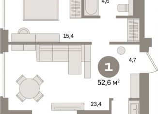 Продается однокомнатная квартира, 52.6 м2, Санкт-Петербург, Василеостровский район