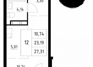 Квартира на продажу студия, 27.3 м2, Архангельская область, Первомайская улица, 5